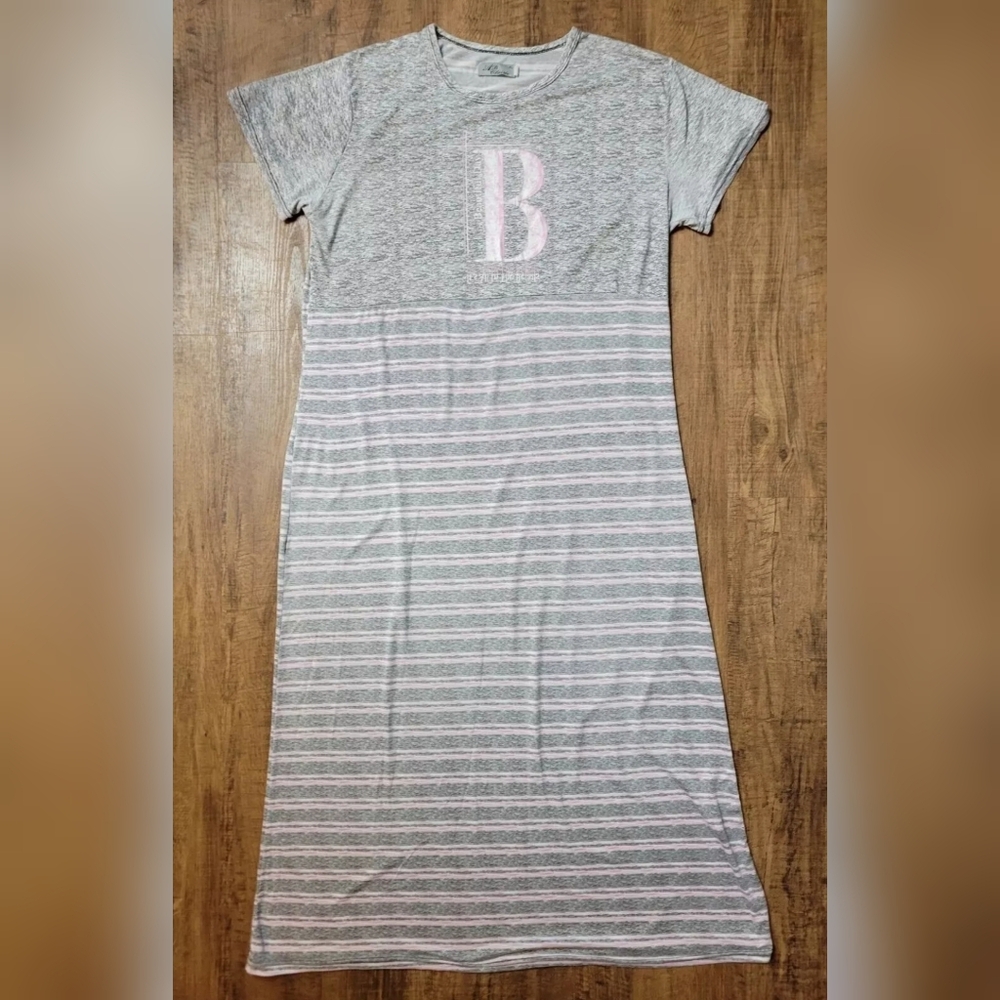 FREE WITH BUNDLE AB Classic striped full length night gown